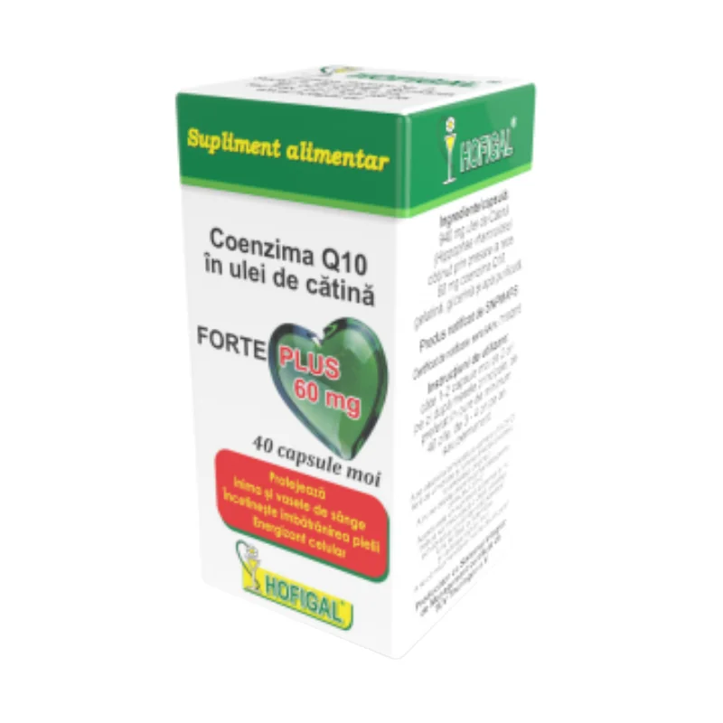 Coenzima Q10 In Ulei De Catina Forte Plus 60mg, 40 Capsule, Hofigal