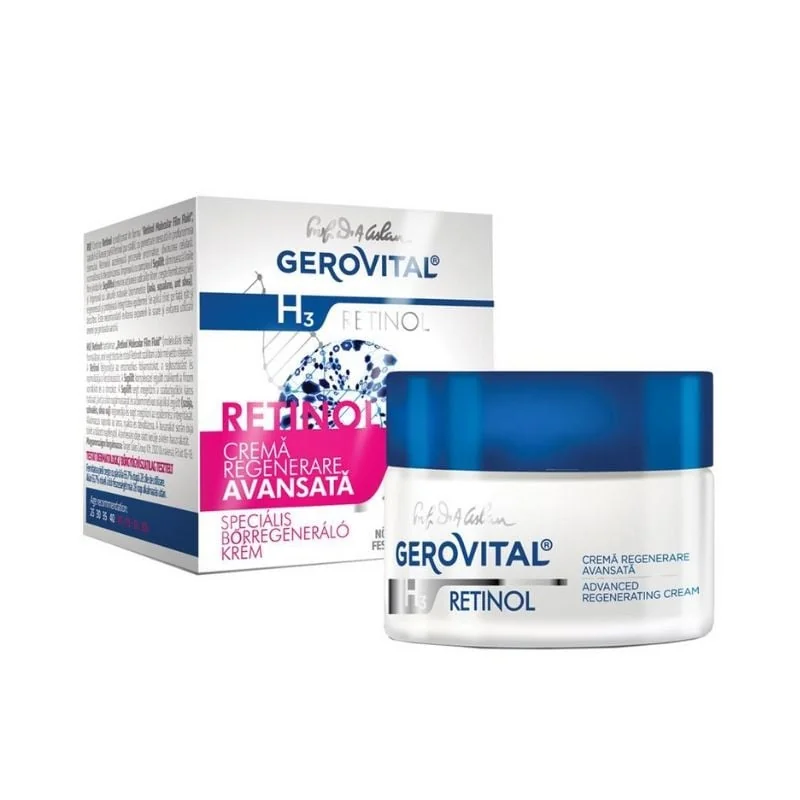 Crema Pentru Regenerare Avansată H3 Retinol, 50 Ml, Gerovital