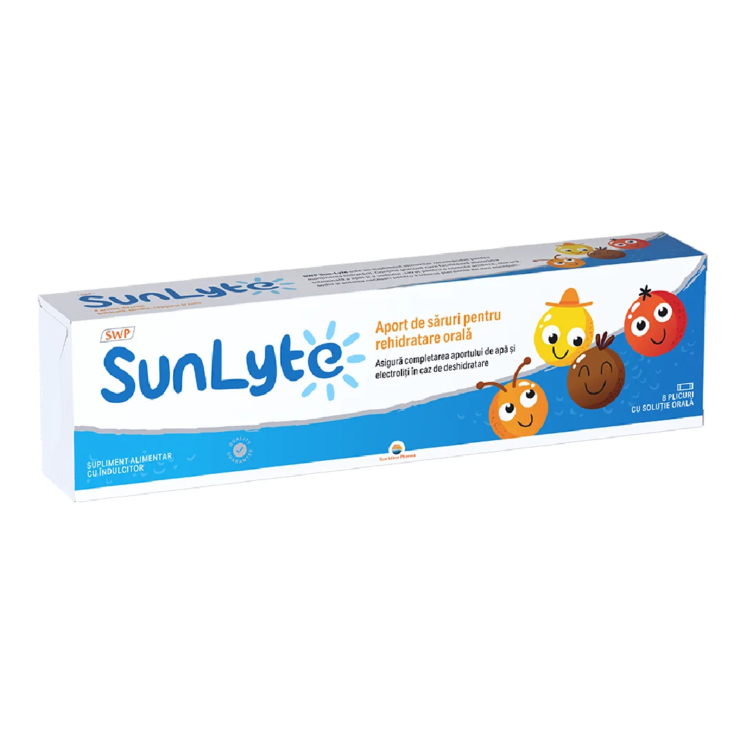 Sun-Lyte Saruri De Rehidratare, 8 Plicuri, Sun Wave Pharma