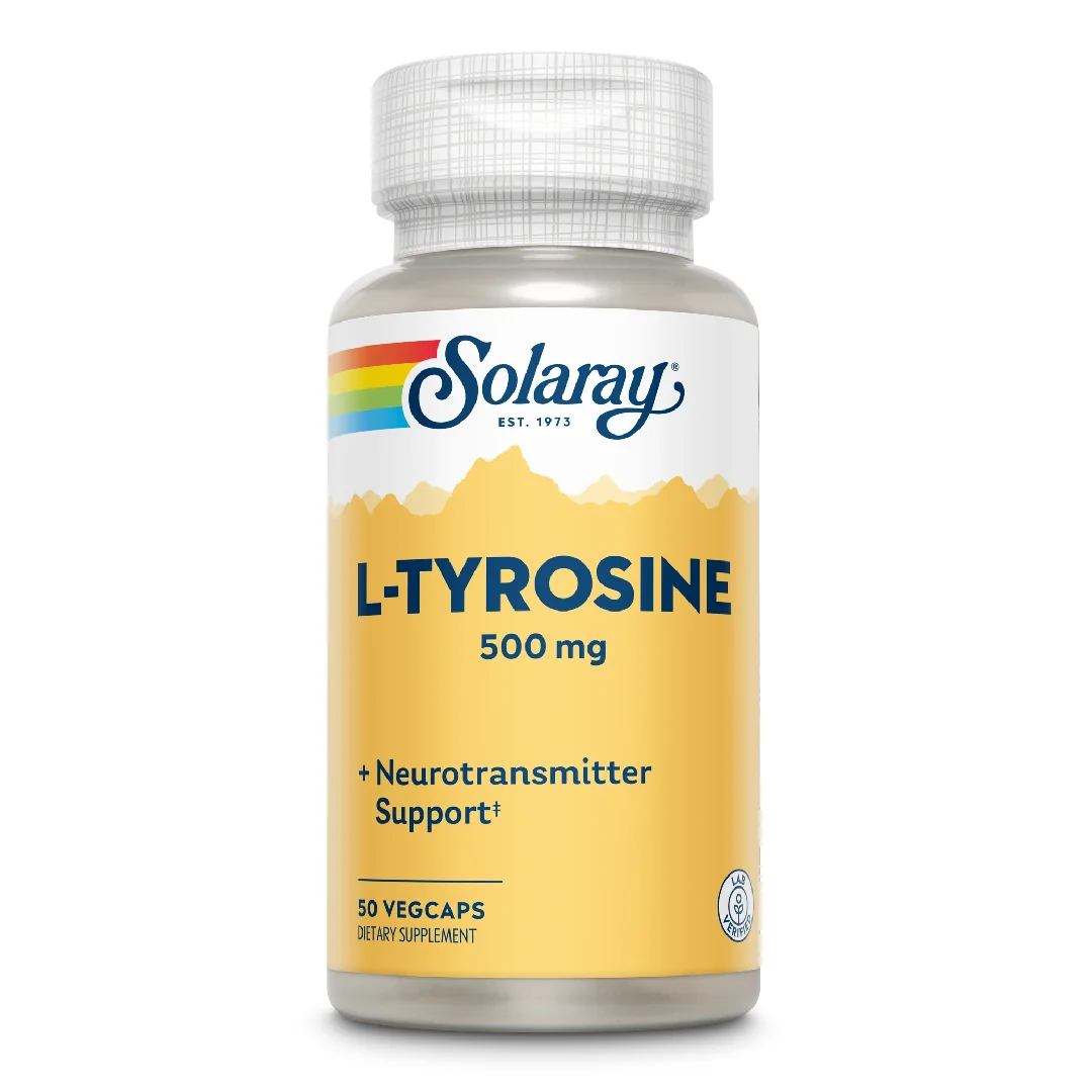 L-Tyrosine 500mg Solaray, 50 Capsule, Secom