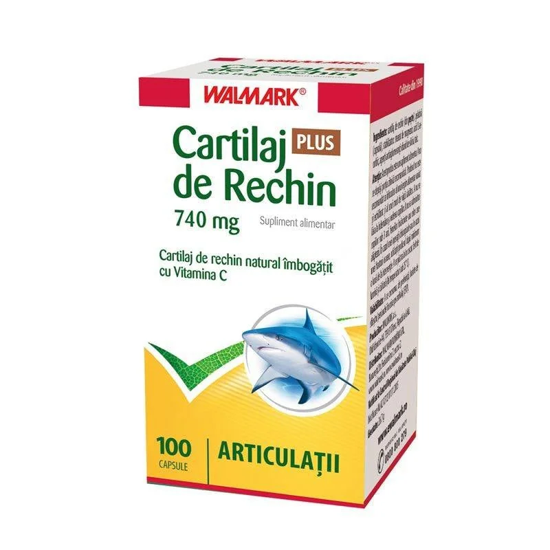 Walmark Cartilaj De Rechin Plus 740 Mg Cu Vitamina C, 100 Capsule