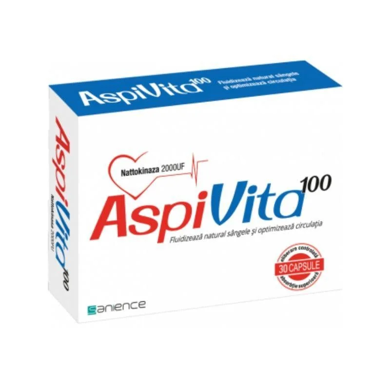 AspiVita 100, 30 Capsule, Sanatate Cardiovasculara
