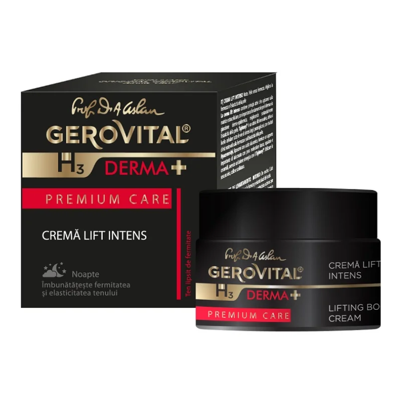 Crema Lift Intens H3 Derma+ Premium Care, 50 ML, Gerovital