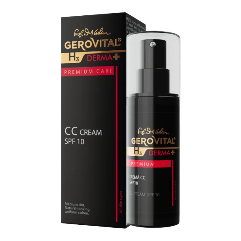 Crema Cc Spf10 H3 Derma+ Premium Care, 30 Ml, Gerovital