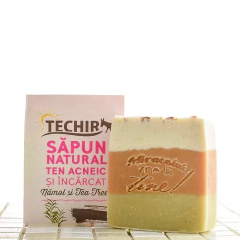 Techir Sapun Natural Ten Acneic Si Incarcat Namol Si Tea Tree, 120 G