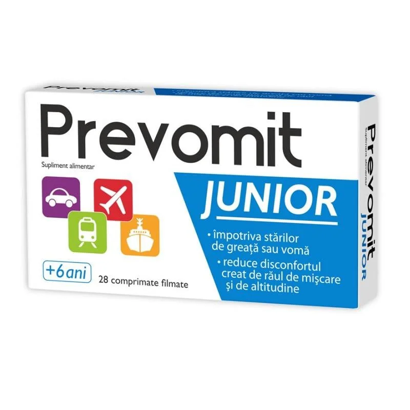 Prevomit Junior, 28 Comprimate, Zdrovit