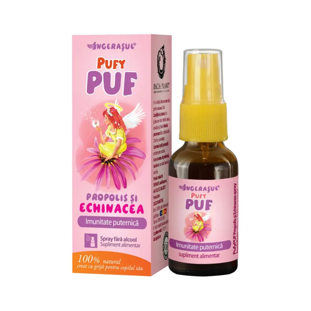 Spray Propolis Și Echinacea PufyPuf, 20 Ml, Dacia Plant
