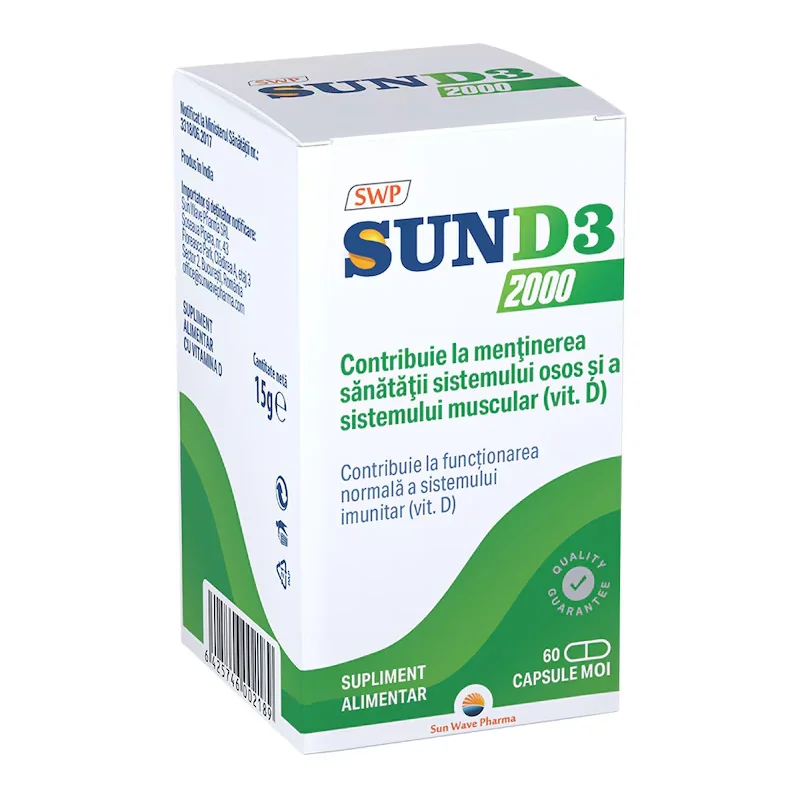 Sun-D3, 60 Capsule, Sun Wave Pharma