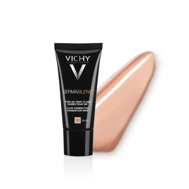 Vichy Dermablend Fond De Ten Fluid Corector Spf28, Nuanta 30 Beige, 30Ml