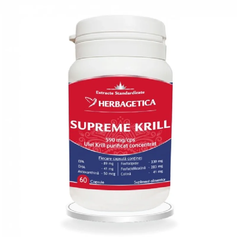 Supreme Krill Omega 3 Forte, 60 Capsule, Herbagetica