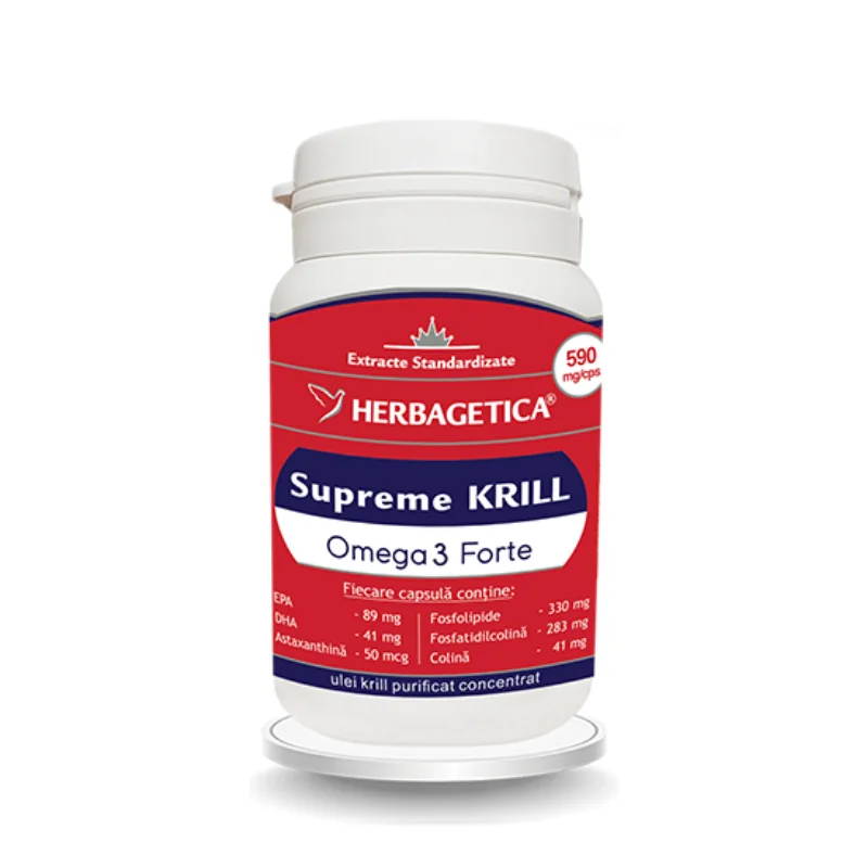 Supreme Krill Omega 3 Forte, 30 Capsule, Herbagetica
