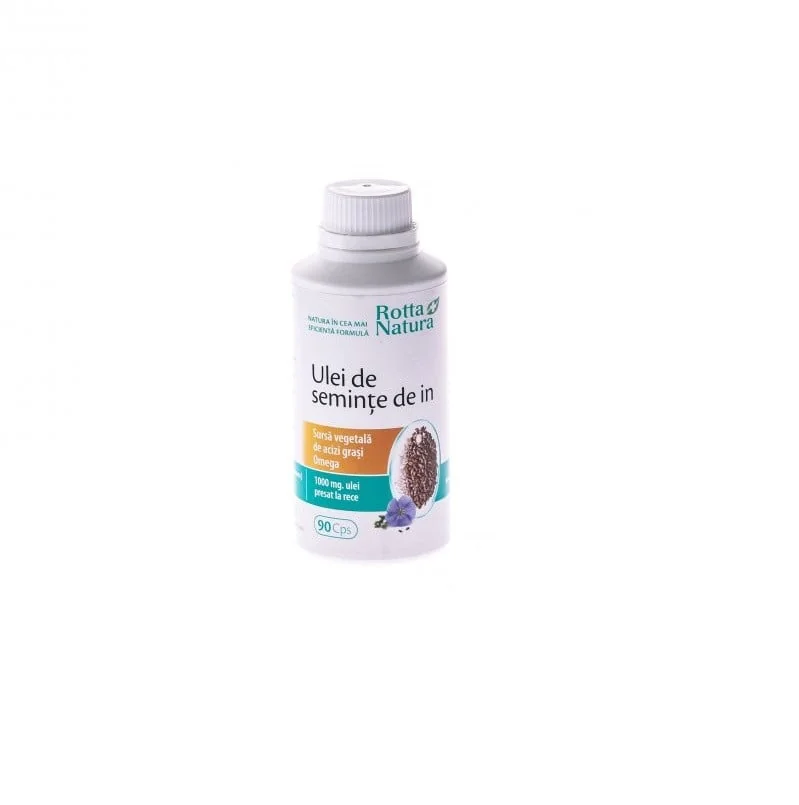 Ulei De Seminte De In 1000 Mg, 90 Capsule, Rotta Natura