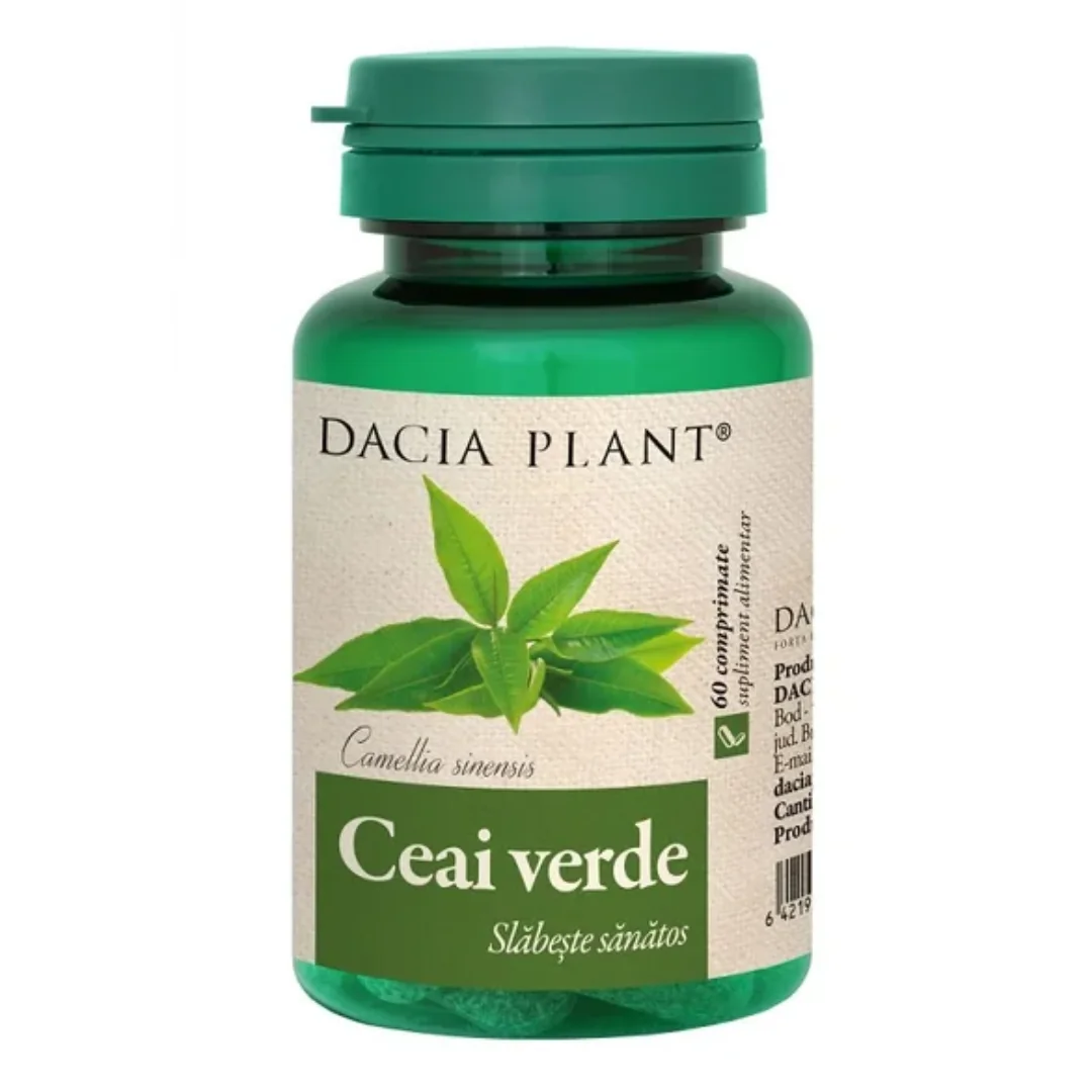 Ceai Verde, 60 Comprimate, Dacia Plant