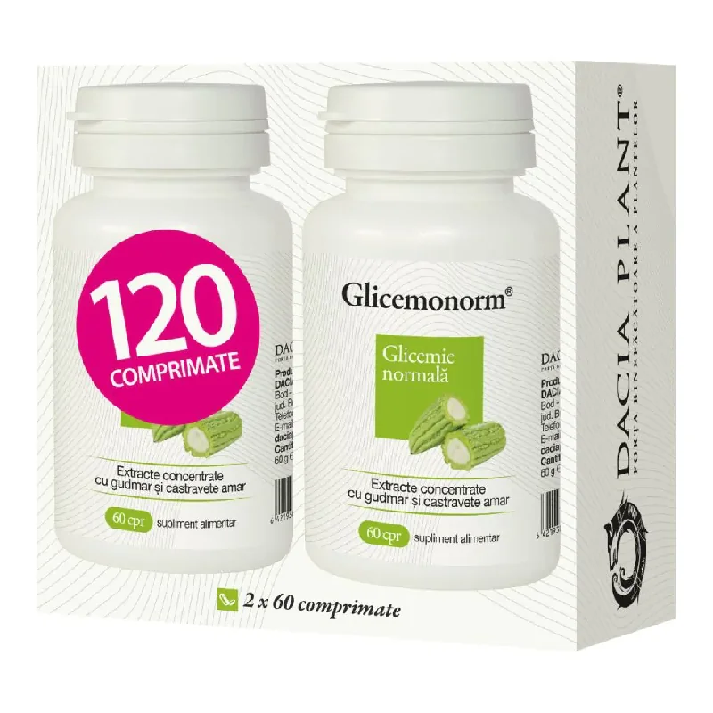 Glicemonorm, 120 Comprimate, Dacia Plant