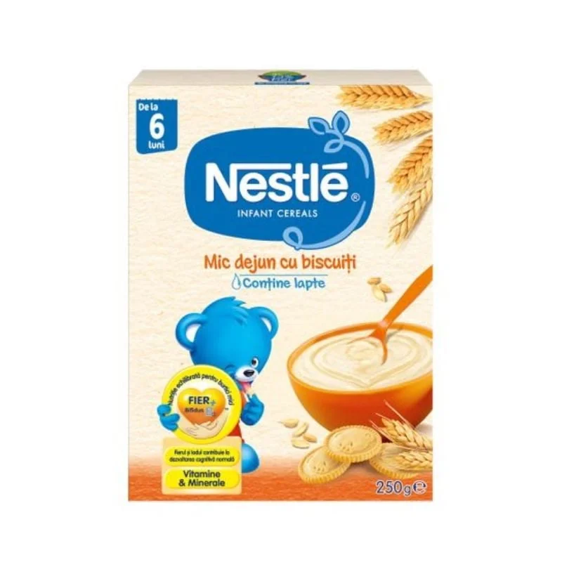 Cereale Nestle® Mic Dejun Cu Biscuiti, 250g, De La 6 Luni
