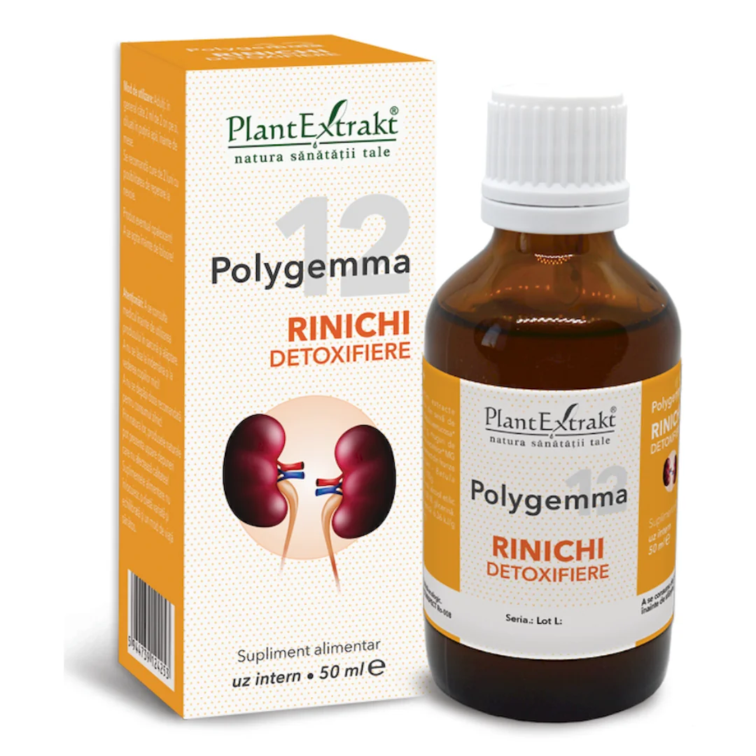 Polygemma 12, Rinichi Detoxifiere, 50 Ml, Plant Extrakt