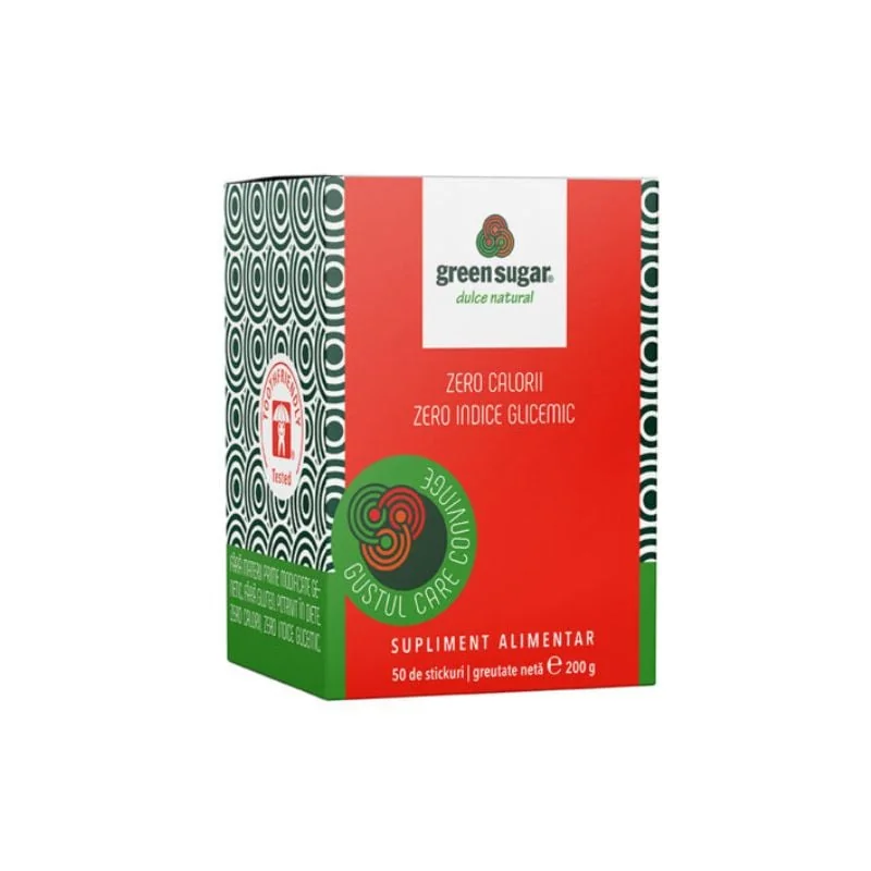 Indulcitor Pulbere Green Sugar, 50 Sticks, Remedia