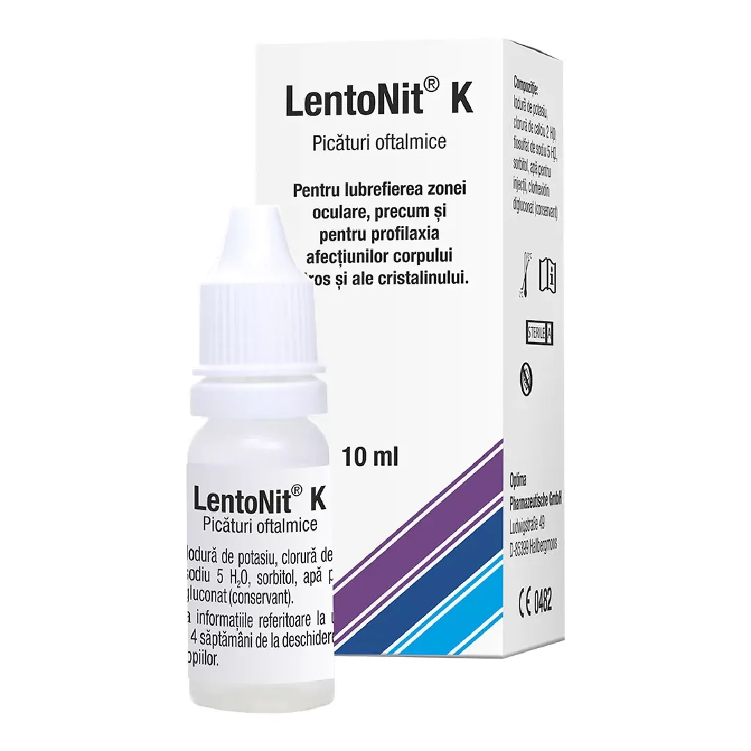 Lentonit K Picături Oftalmice, 10 Ml, Inocare Pharm