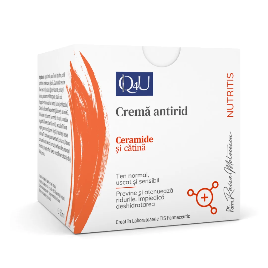 Crema Antirid Cu Ceramide Și Cătină Nutris Q4U, 50 Ml, Tis Farmaceutic