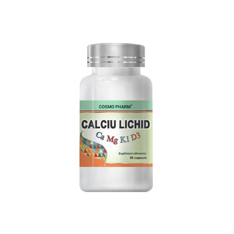 Calciu Lichid, 30 Capsule, Cosmopharm