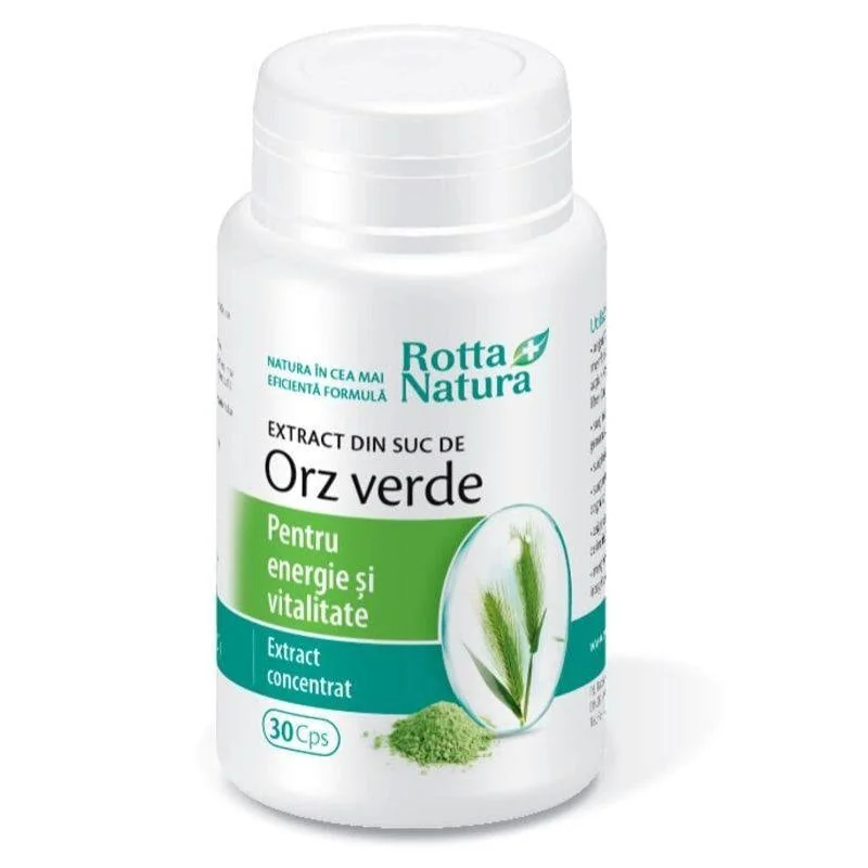 Extract Din Suc De Orz Verde, 30 Capsule, Rotta Natura