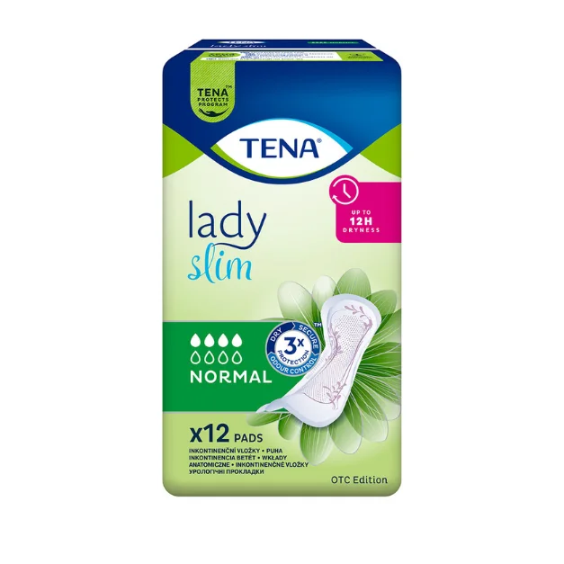 Absorbante Pentru Incontinenta Urinara Tena Lady Slim Normal, 12 Bucati