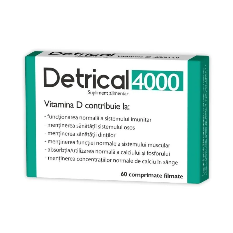 Detrical Vitamina D 4000IU, 60 Comprimațe, Zdrovit