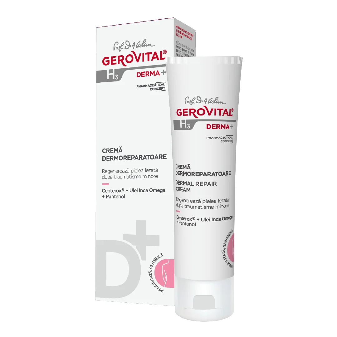 Crema Dermoreparatoare H3 Derma+, 50 Ml, Gerovital