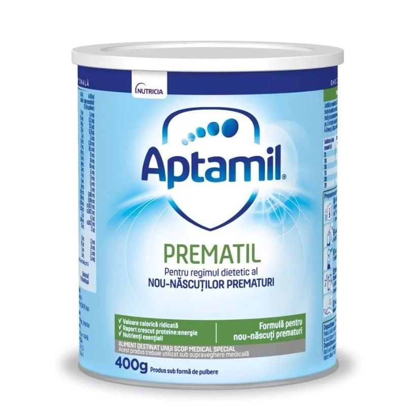 Lapte Praf Pentru Prematuri Prematil, +0 Luni, 400 G, Aptamil