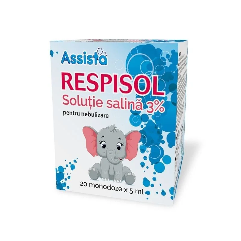 Solutie Salina 3% Respisol, 20 Unidoze*5ml, Assista