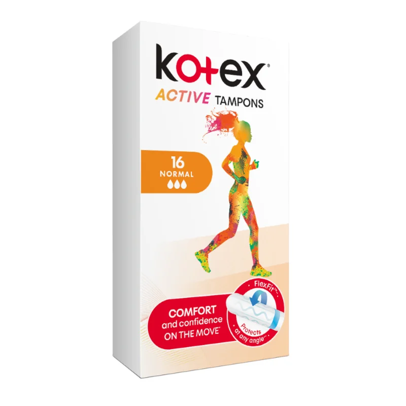 Tampoane Interne Active Normal, 16 Bucăți, Kotex