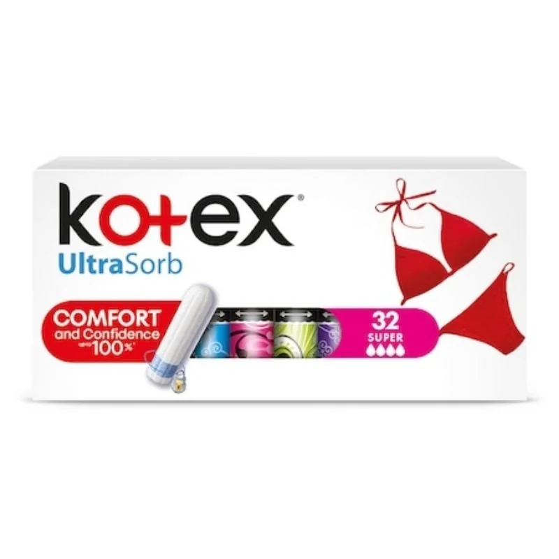 Tampoane Super Ultrasorb, 32 Bucati, Kotex