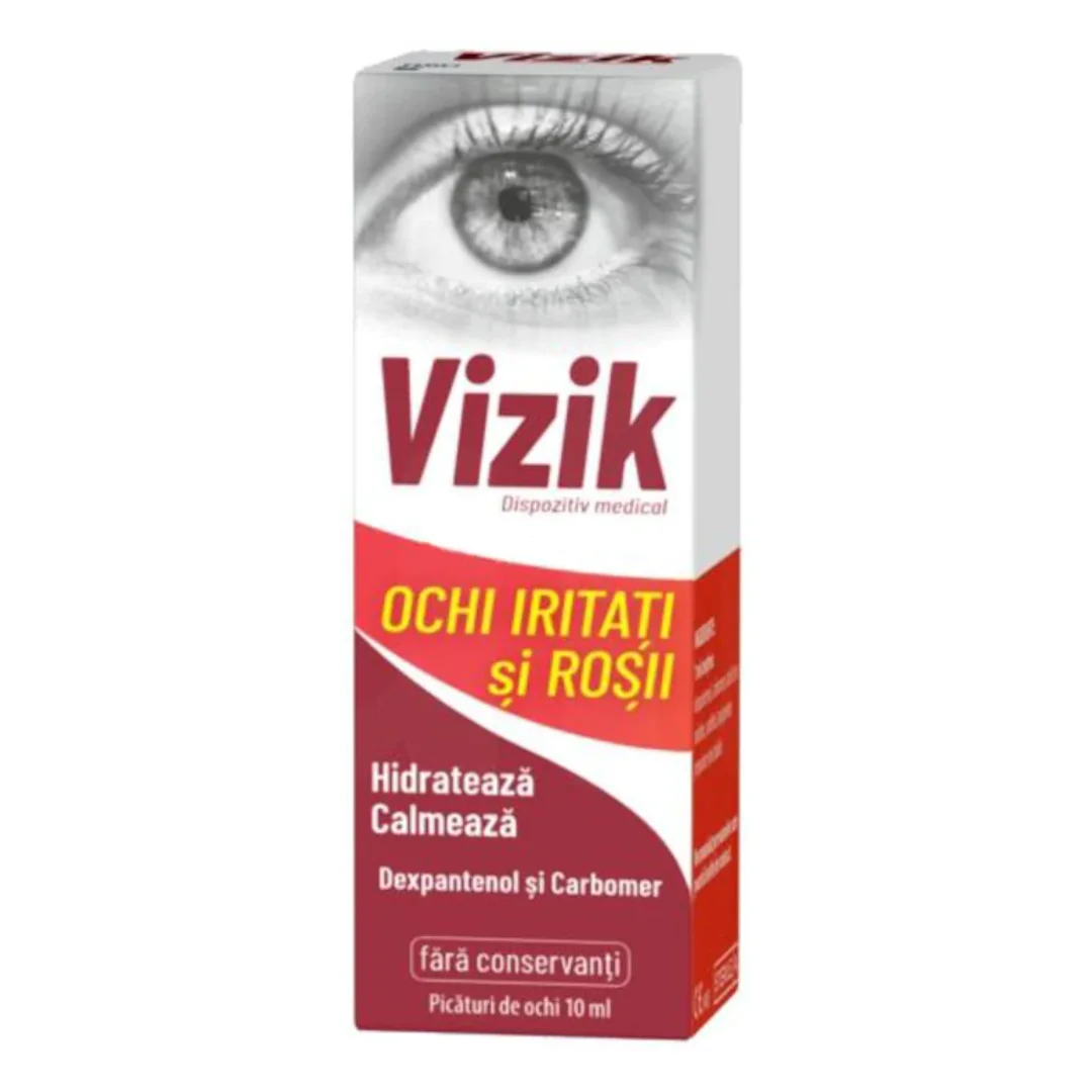 Vizik Picături Pentru Ochi Iritați Și Roșii, 10 Ml, Zdrovit
