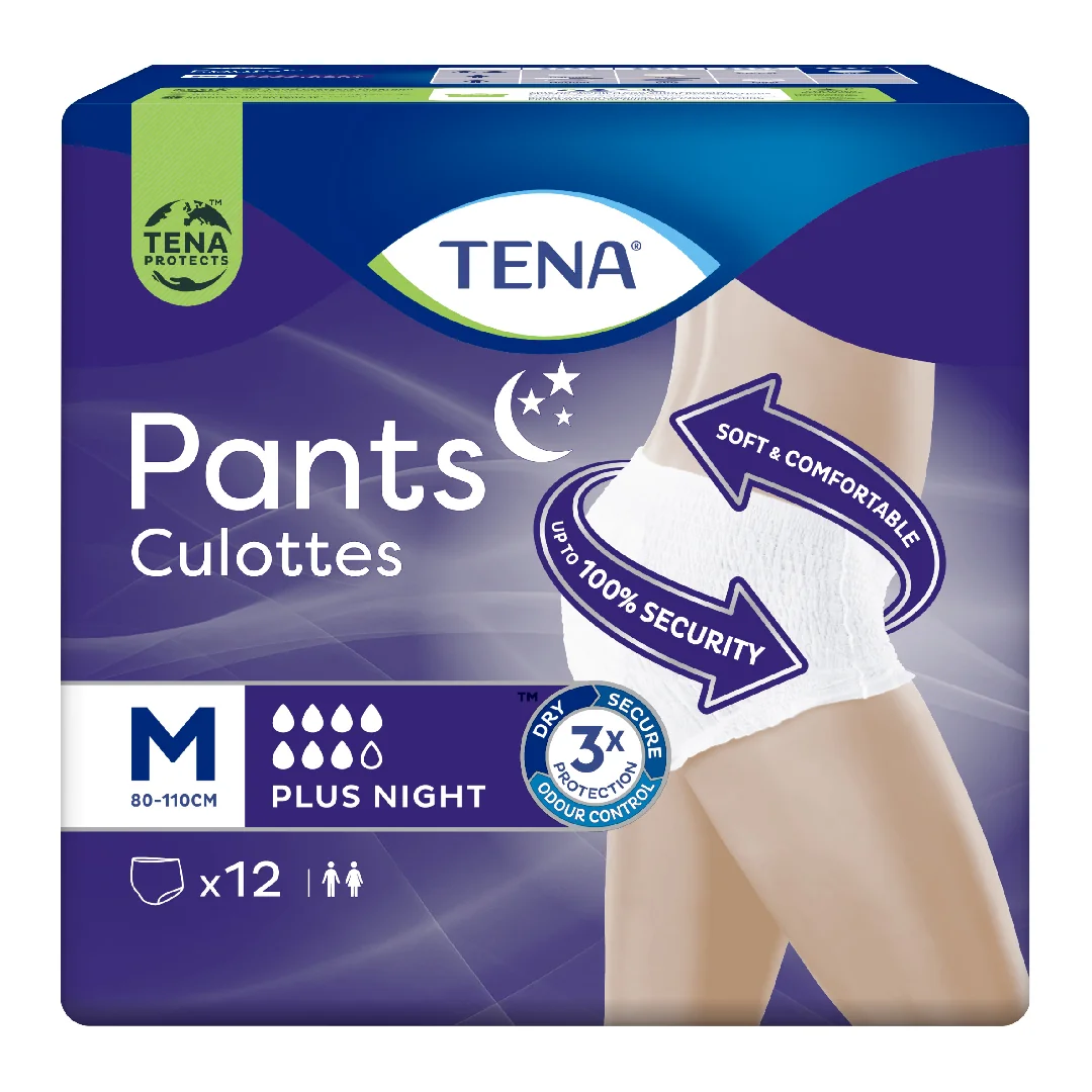 Scutece Tip Chilot Pentru Adulti Pants Plus Night, M, 12 Bucati, Tena