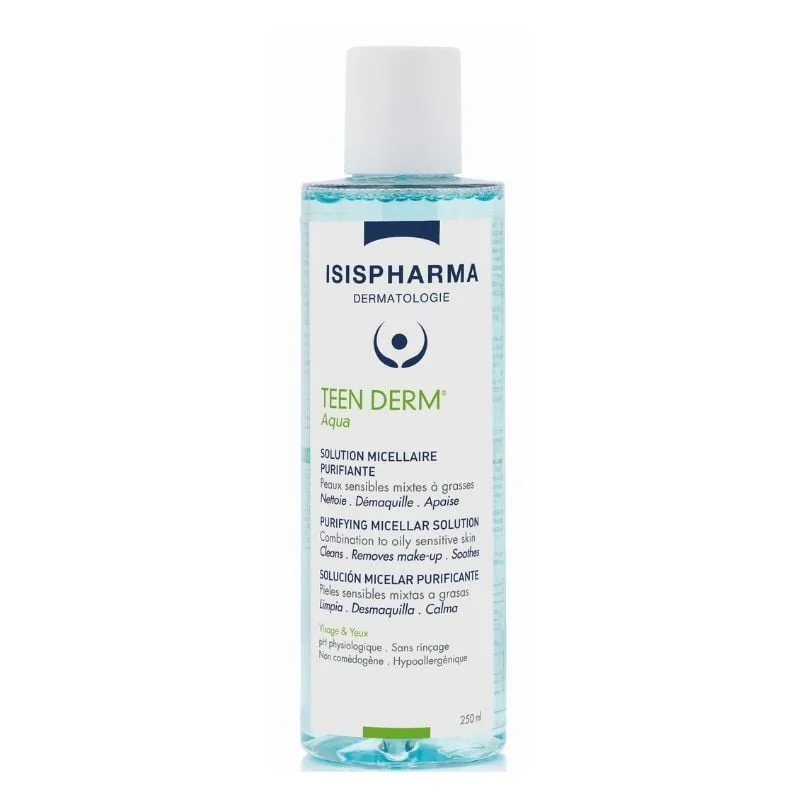 Solutie Micelara Purifianta Teen Derm Aqua, 250 Ml, ISISPHARMA