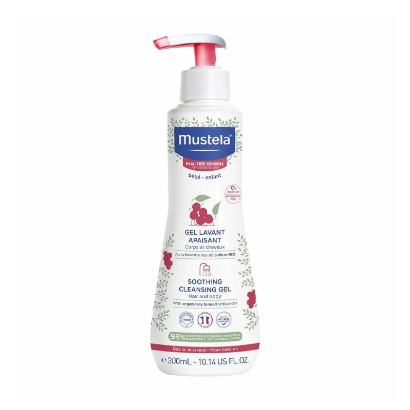 Gel Curatare Calmator Pentru Piele Sensibila, 300ml, Mustela