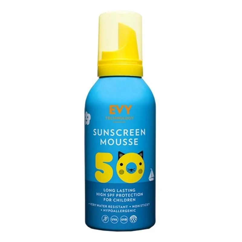 Spuma De Față Și Corp Pentru Copii Cu SPF 50 Sunscreen Mousse, 150 Ml, Evy Technology