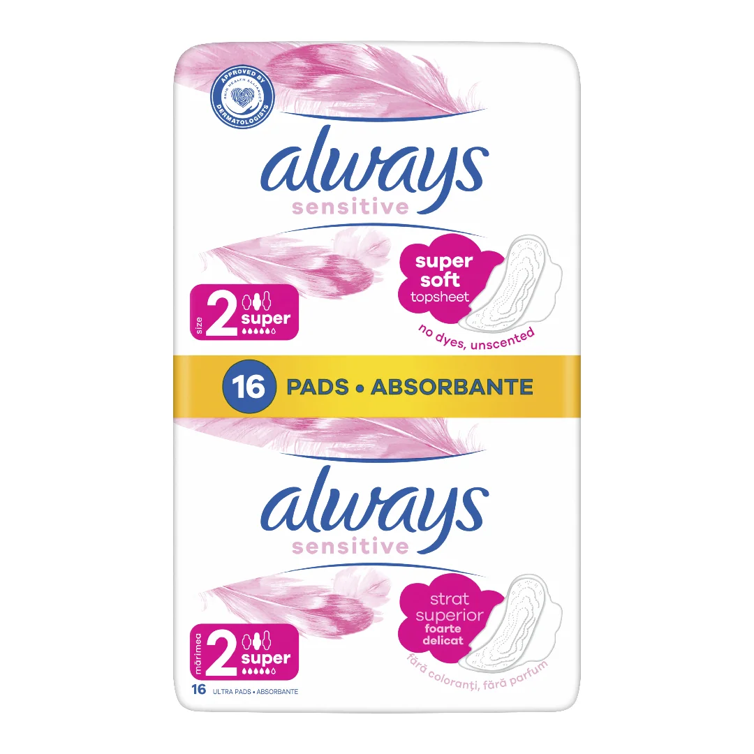 Absorbante Super Ultra Sensitive, 16 Bucăți, Always
