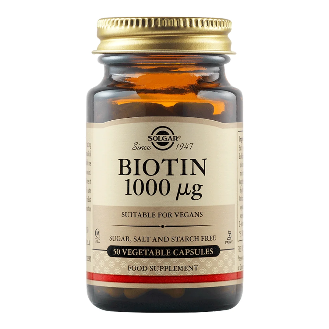 Biotin 1000mcg, 50 Capsule, Solgar