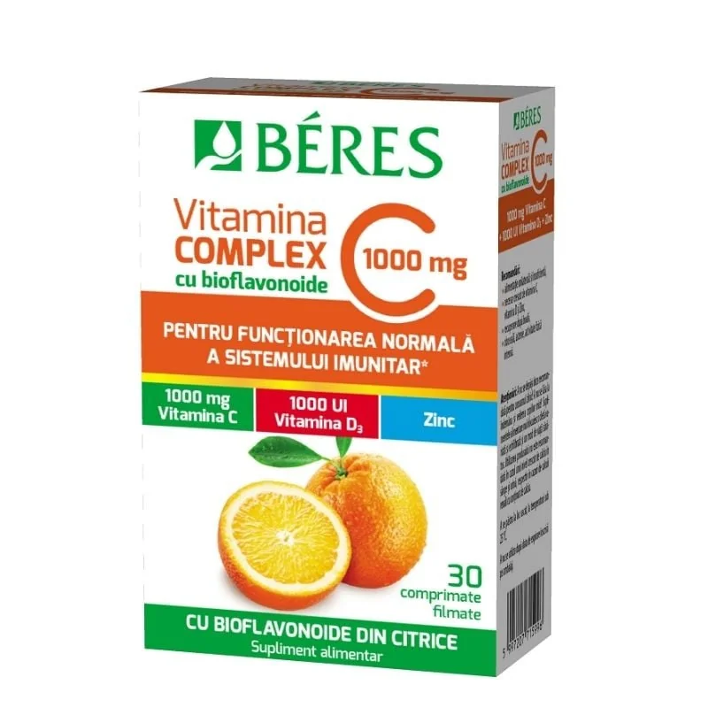 Vitamina C Complex Cu Bioflavonoide, 30 Comprimate Filmatate, Beres