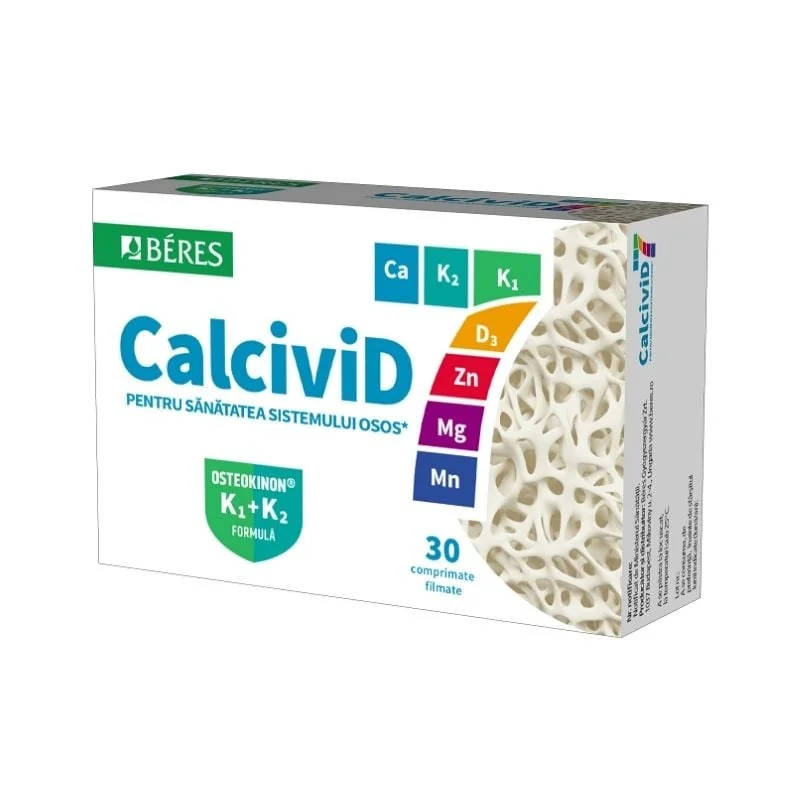 Calcivid, 30 Comprimate Filmate, Beres