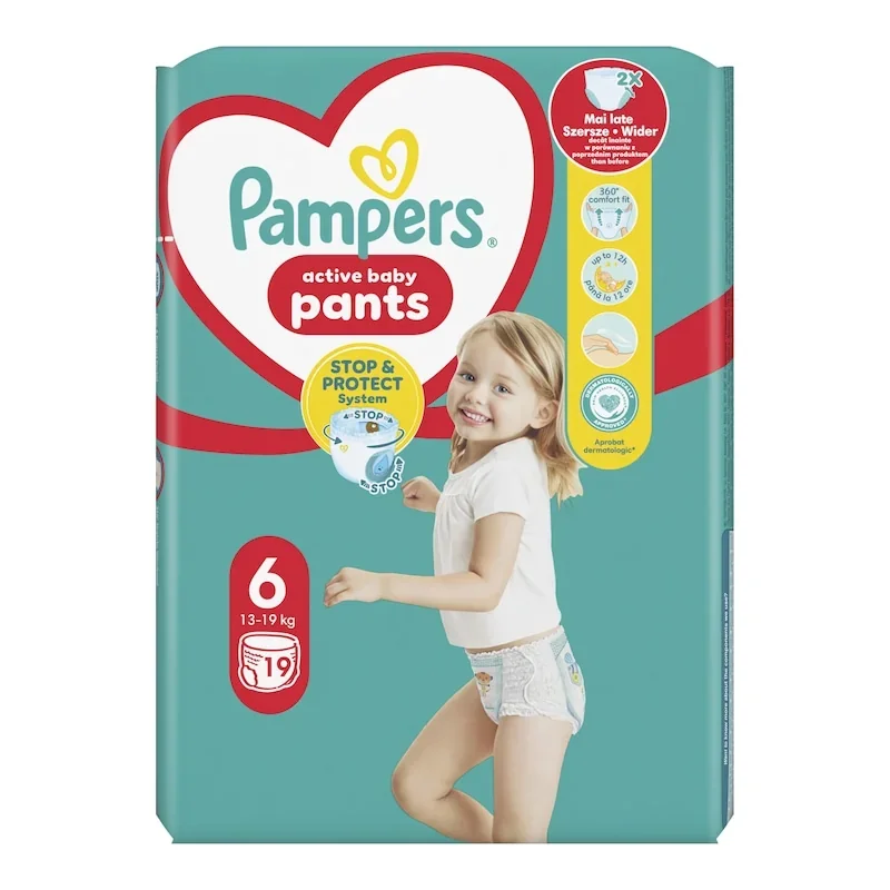Scutece Chilotel Active Baby Pants Nr.6, 13-19 Kg, 19 Bucăți, Pampers