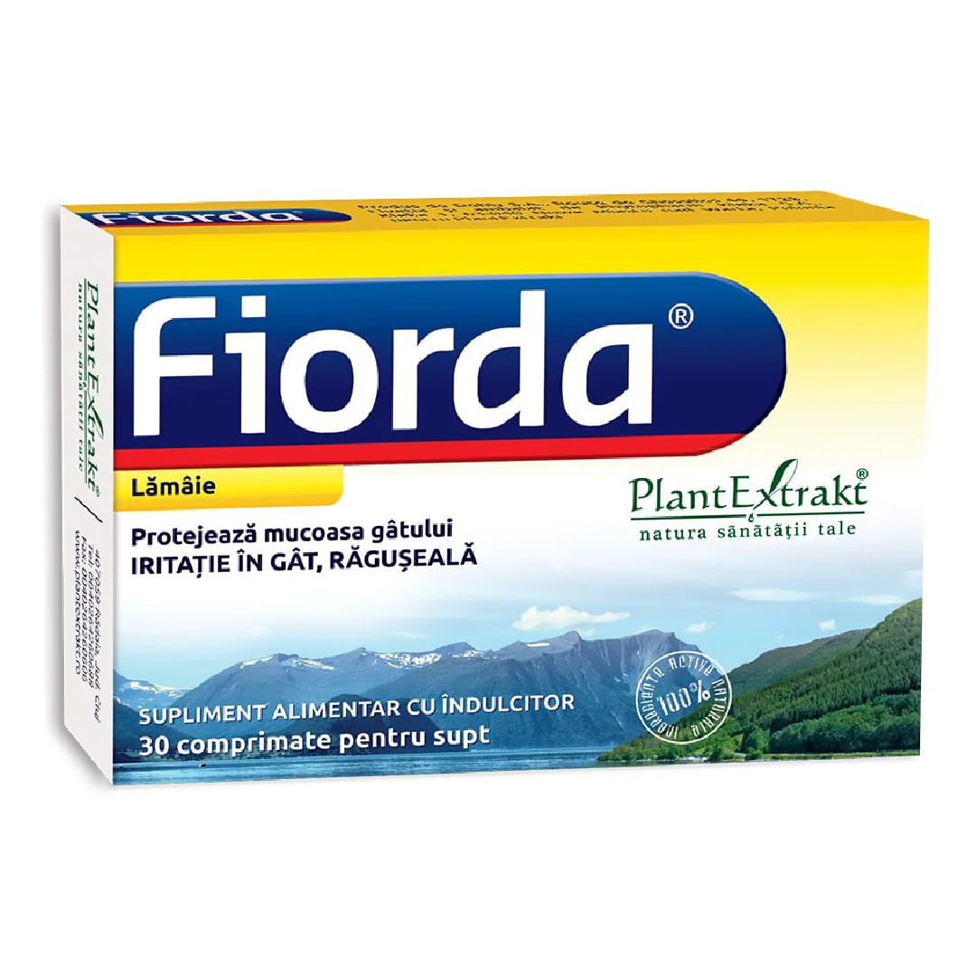 Fiorda Cu Aroma De Lămâie, 30 Comprimate, Plant Extrakt