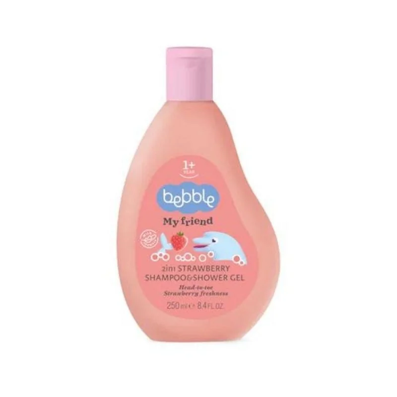 Bebble My Friend Sampon Și Gel 2 In 1 Capsună, 250 Ml