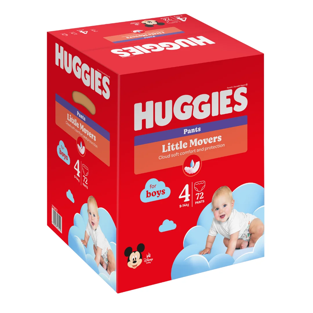 Scutece Chilotel Baieti Marimea 4 9-14 Kg 72 Bucati Huggies