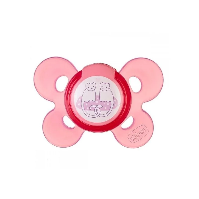 Chicco Physio Comfort Suzeta Silicon, Forma Anatomica, 6-12 Luni, Roz