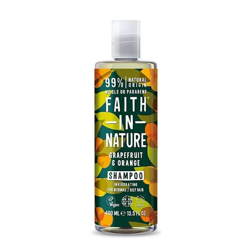 Faith In Nature Sampon Natural Revigorant Cu Grapefruit Și Portocale, 400 Ml