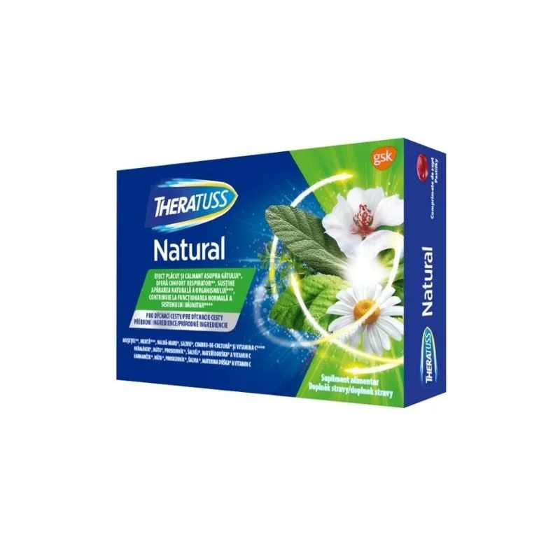 Theratuss Natural, 16 Comprimate De Supt