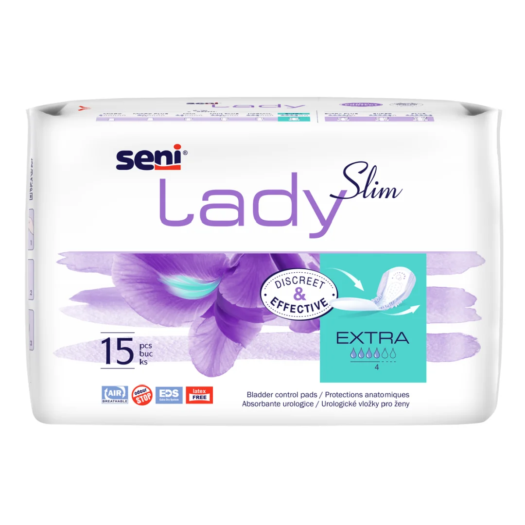 Absorbante Urologice Pentru Incontinenta Lady Slim Extra, 15 Bucati, Seni