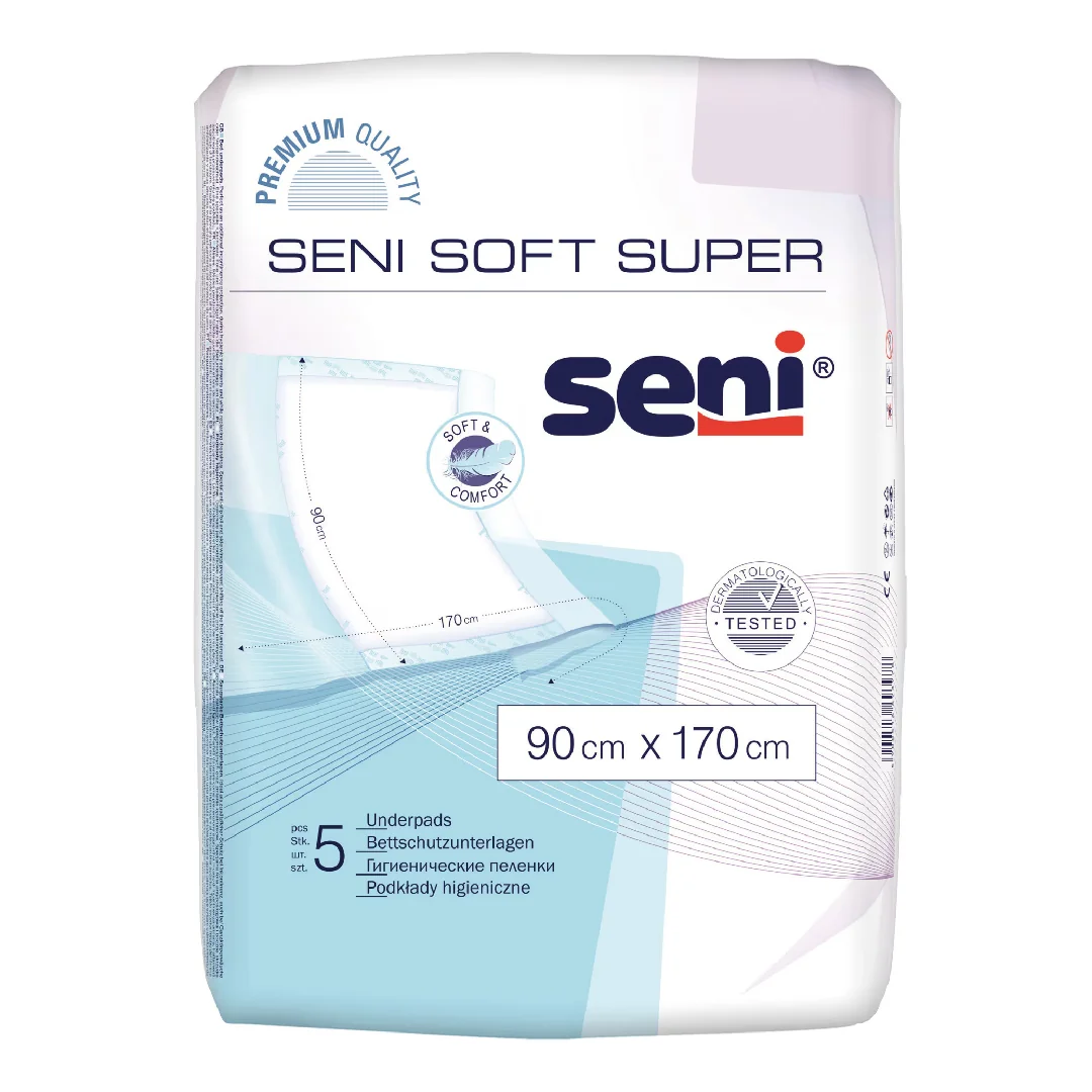 Paturici Absorbante Pentru Pat Soft Super 90*170, 5 Bucati, Seni